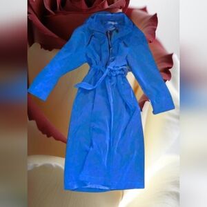 Beautiful! Fen Nelli signature blue belted coat 14